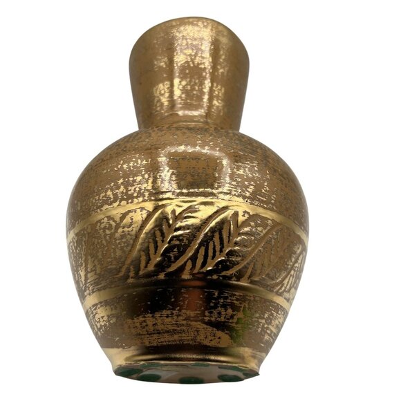 Vintage Stangl 22K Granada Gold Pottery Genie Vase 9.5" Hand Painted Decor USA - Picture 3 of 12